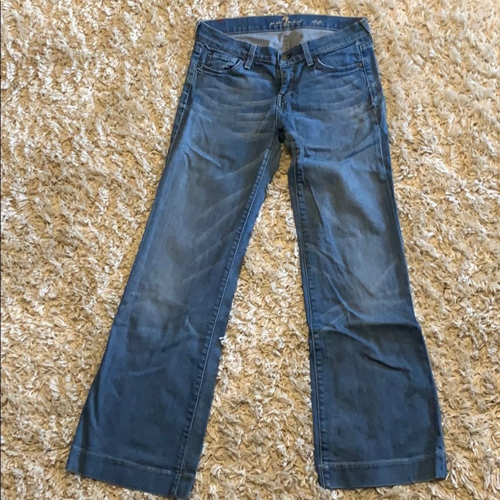 7 for all man kind flare jeans - Dojo med wash; 28